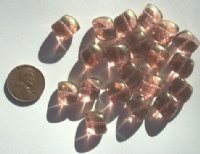 20 10x12mm Pink Gold Lustre Nuggets